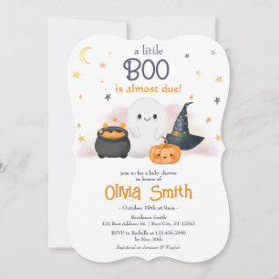Halloween Little Boo Baby Shower Invitation