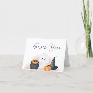 Halloween Little Boo Baby Shower Thank You Card