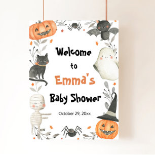 Halloween  Little Boo Baby Shower Welcome Sign