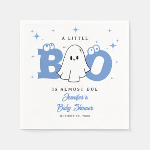 Halloween Little Boo Cute Ghost Boy Baby Shower Napkin