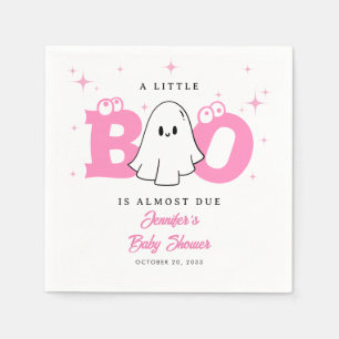 Halloween Little Boo Cute Ghost Girl Baby Shower Napkin