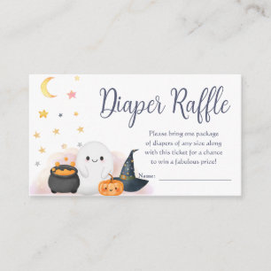 Halloween Little Boo Diaper Raffle Baby Shower  Enclosure Card