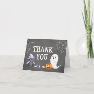 Halloween Little Boo Ghost Baby Shower Thank You Card