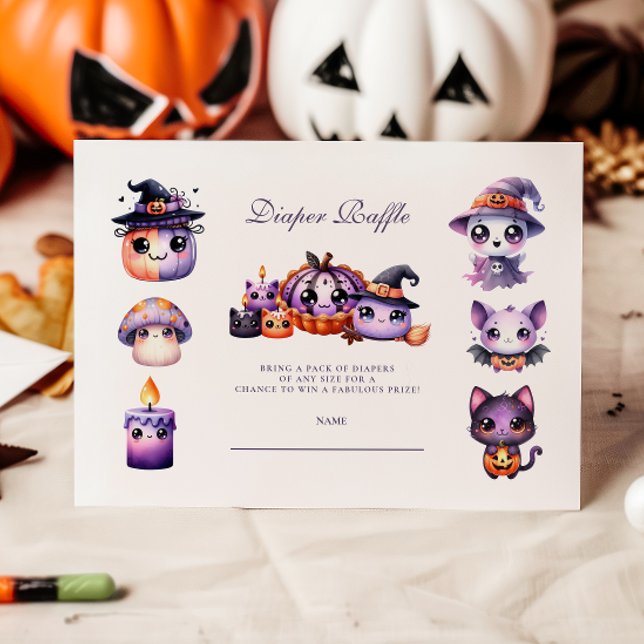 Halloween Little Boo Theme Diapper Raffle Enclosure Card (Creator Uploaded)