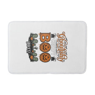 Halloween Little Boo Yah Cute Spooky Vector Design Bath Mat