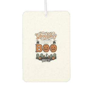 Halloween Little Boo Yah Cute Spooky Vector Design Car Air Freshener