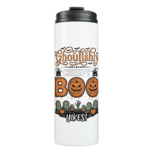 Halloween Little Boo Yah Cute Spooky Vector Design Thermal Tumbler