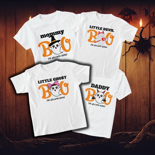 Halloween Little Ghost Boo Boy Family Matching T-Shirt (Creator Uploaded)