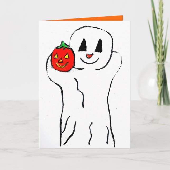 HALLOWEEN LITTLE GHOST card (Front)