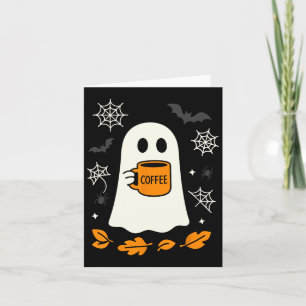 Halloween Little Ghost Ice Coffee Tee Card