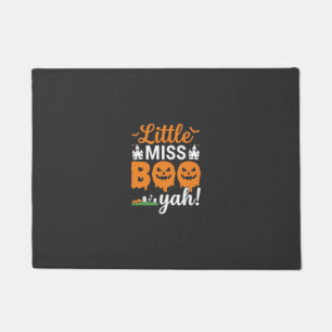 Halloween Little Miss Boo Yah Pumpkin Design_1 Doormat