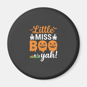 Halloween Little Miss Boo Yah Pumpkin Design_1 Magnet