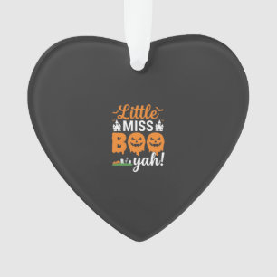 Halloween Little Miss Boo Yah Pumpkin Design_1 Ornament