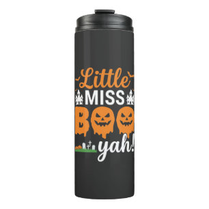 Halloween Little Miss Boo Yah Pumpkin Design_1 Thermal Tumbler