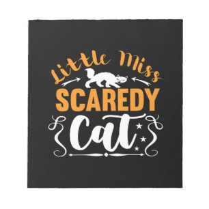 Halloween Little Miss Scared Cat Birthday Notepad