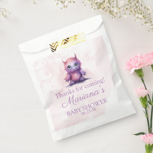 Halloween Little Monster Girl Baby Shower Favour Bags (Sealed)
