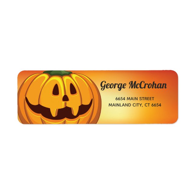 Halloween Little Pumpkin Return Address (Front)