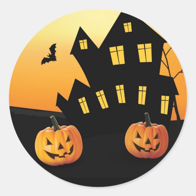 Halloween Little Pumpkin Round Sticker (Front)