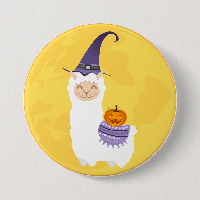 Halloween Llama 7.5 Cm Round Badge (Front)