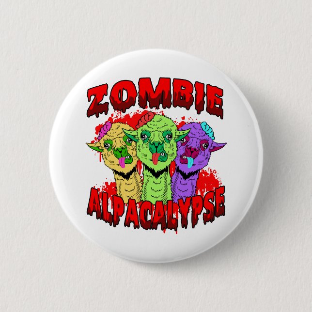 Halloween Llama Alpaca Funny Lama Glama Cool Gift  6 Cm Round Badge (Front)