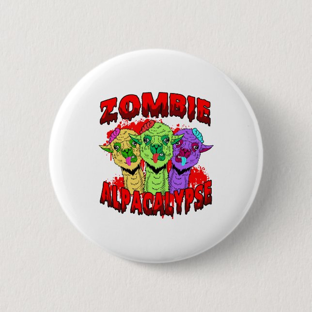 Halloween Llama Alpaca Funny Lama Glama Cool Gift  6 Cm Round Badge (Front)