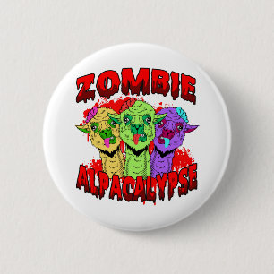 Halloween Llama Alpaca Funny Lama Glama Cool Gift 6 Cm Round Badge