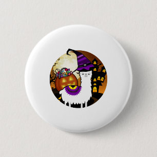 Halloween Llama Alpaca Funny Lama Glama Cool Gift 6 Cm Round Badge