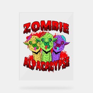Halloween Llama Alpaca Funny Lama Glama Cool Gift Acrylic Sign