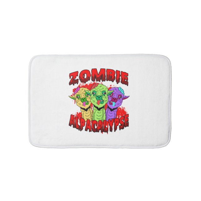 Halloween Llama Alpaca Funny Lama Glama Cool Gift Bath Mat (Front)