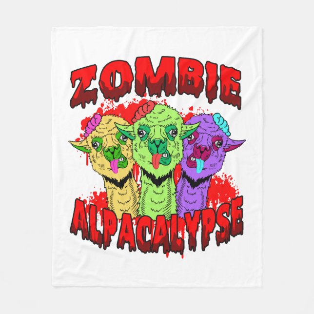 Halloween Llama Alpaca Funny Lama Glama Cool Gift Fleece Blanket (Front)