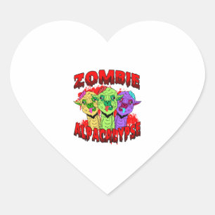 Halloween Llama Alpaca Funny Lama Glama Cool Gift  Heart Sticker