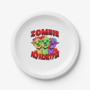Halloween Llama Alpaca Funny Lama Glama Cool Gift  Paper Plate