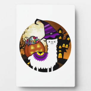 Halloween Llama Alpaca Funny Lama Glama Cool Gift Plaque