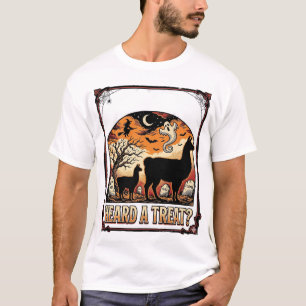 Halloween Llama Shirt Spooky Treat Graveyard Art_1