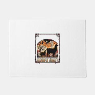 Halloween Llama Shirt Spooky Treat Graveyard Art_1 Doormat