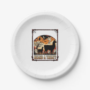 Halloween Llama Shirt Spooky Treat Graveyard Art_1 Paper Plate