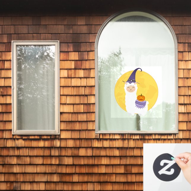 Halloween Llama Window Cling (Home Window)