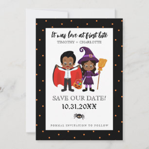 Halloween Love at First Bite Wedding Save The Date