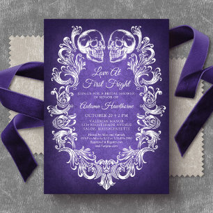 Halloween Love At First Fright Bridal Shower Invitation