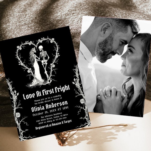 Halloween Love At First Fright Part Bridal Shower Invitation (Creator Uploaded)