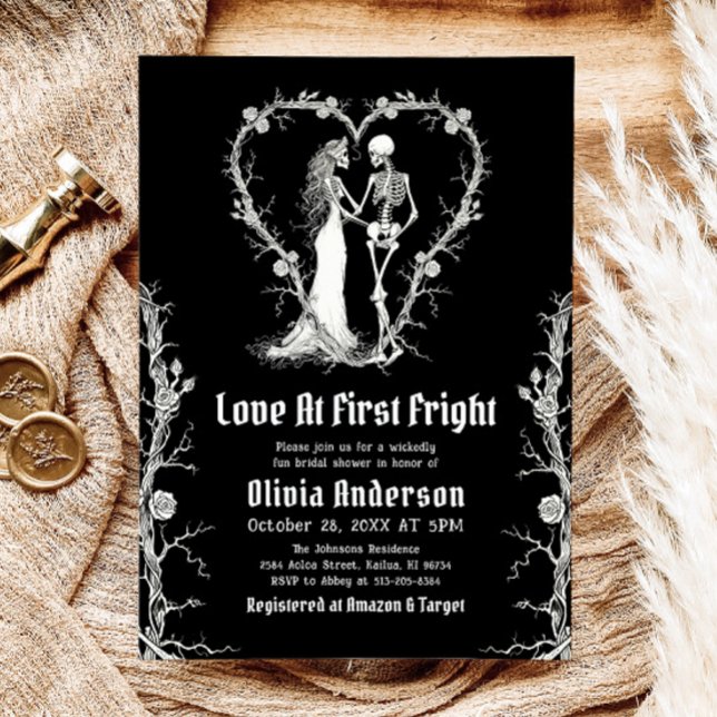 Halloween Love At First Fright Part Bridal Shower Invitation (Creator Uploaded)