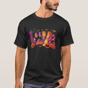Halloween Love Ghost Dog Retro Spooky Season T Shi T-Shirt