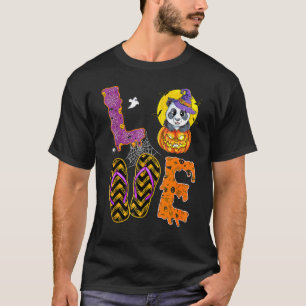 Halloween Love Panda Witch Hat Zookeeper T-Shirt