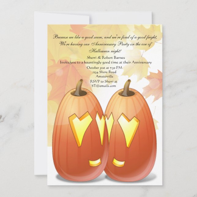 Halloween Love Party Invitation (Front)