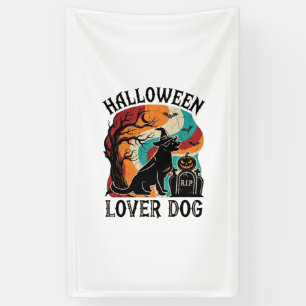 Halloween Lover Dog Witch Hat Pumpkin Tombstone_1 Banner