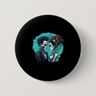 Halloween Lovers Frankenstein Skeleton 6 Cm Round Badge