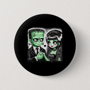Halloween Lovers Frankenstein Skeleton for Men 6 Cm Round Badge
