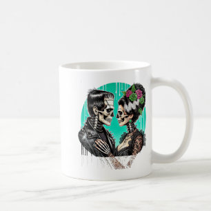Halloween Lovers Frankenstein Skeleton For Men Wom Coffee Mug