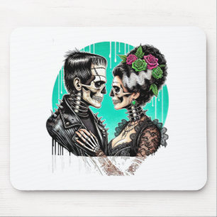 Halloween Lovers Frankenstein Skeleton For Men Wom Mouse Mat