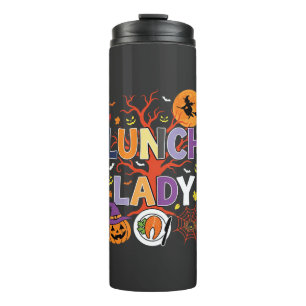 Halloween Lunch Lady Witch Kitchen Vector Thermal Tumbler